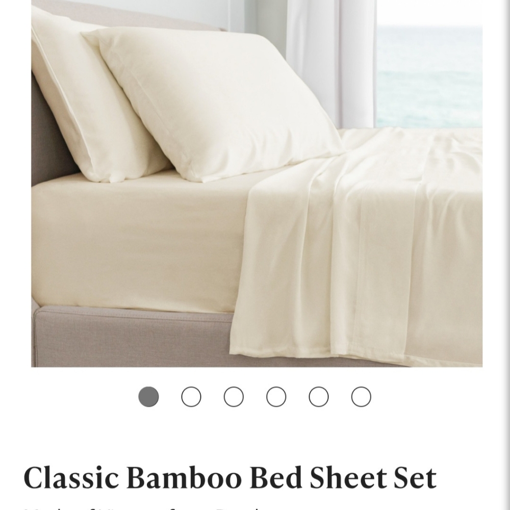 Classic Bamboo Cream Bed Sheet Set